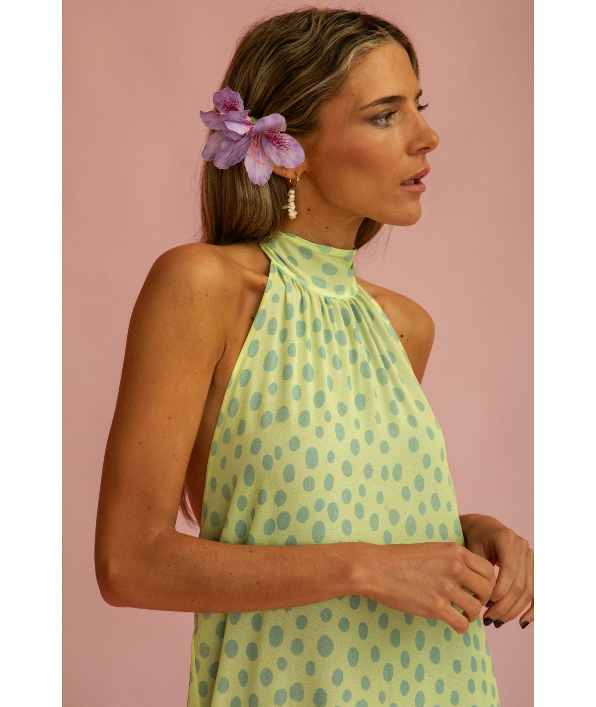 MARIAVI - VESTIDO REVERSIBLE CON LAZO AL CUELLO