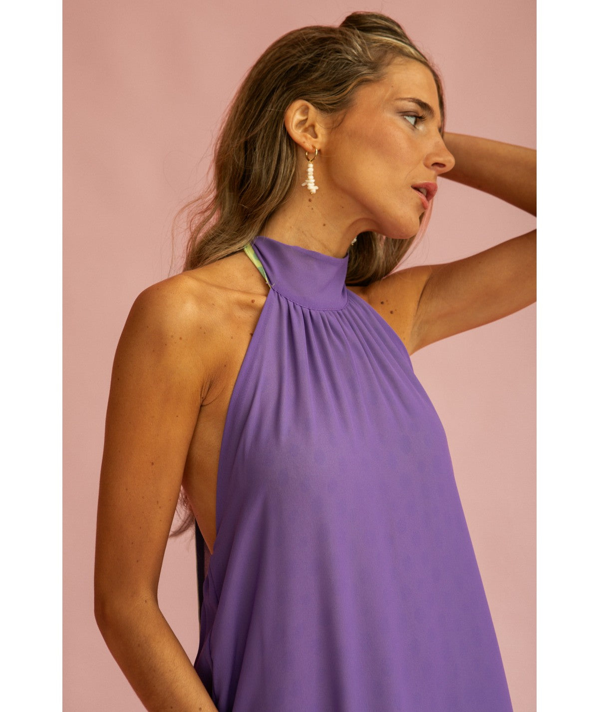 MARIAVI - VESTIDO REVERSIBLE CON LAZO AL CUELLO