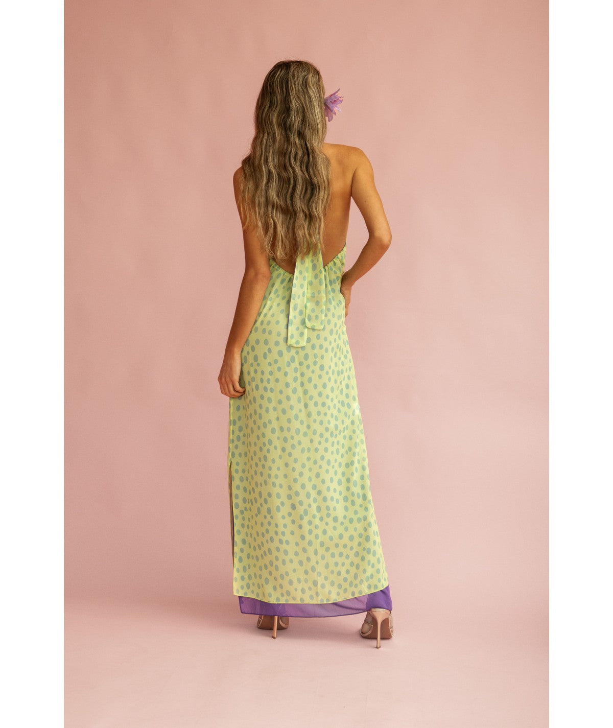 MARIAVI - VESTIDO REVERSIBLE CON LAZO AL CUELLO