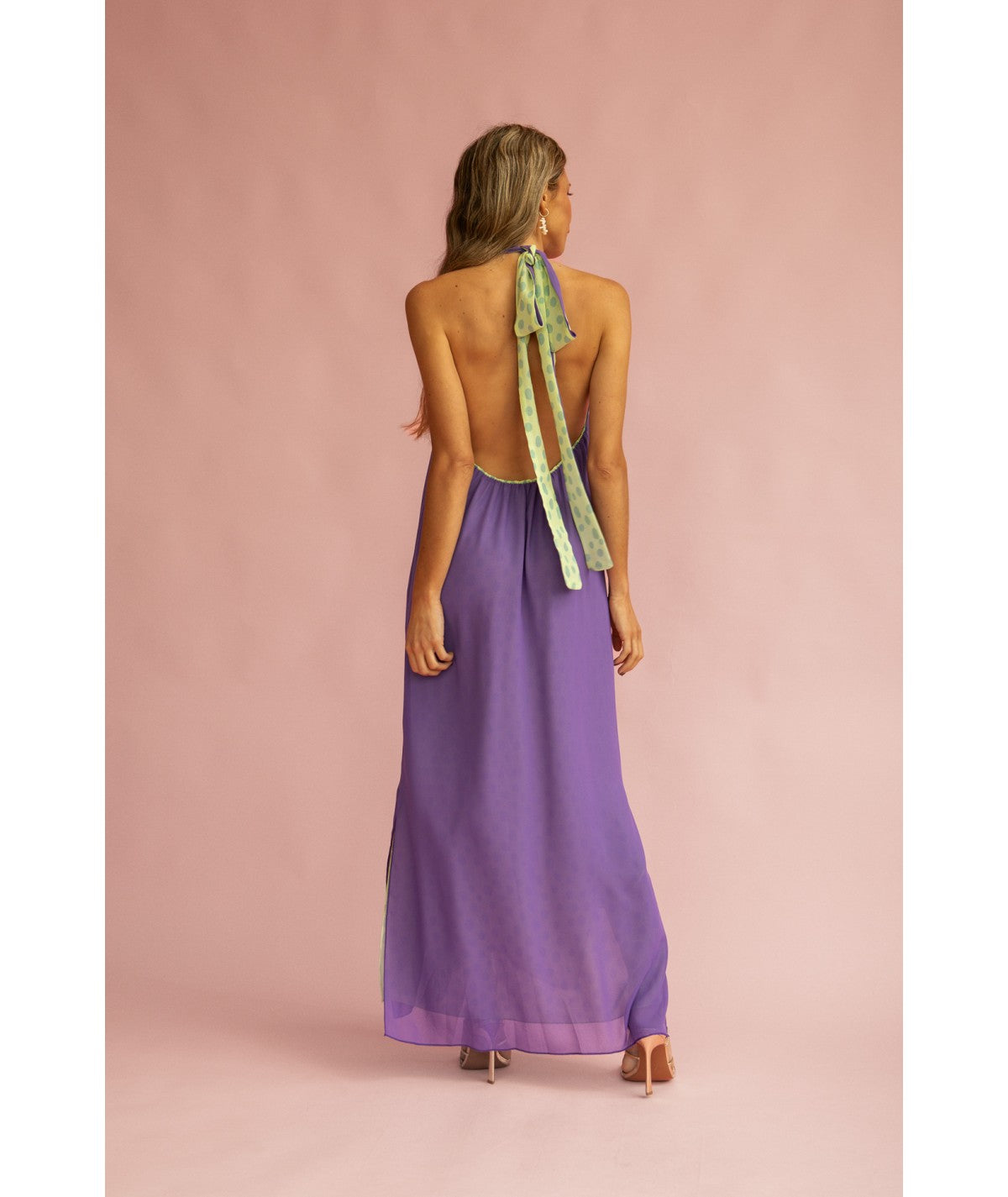 MARIAVI - VESTIDO REVERSIBLE CON LAZO AL CUELLO