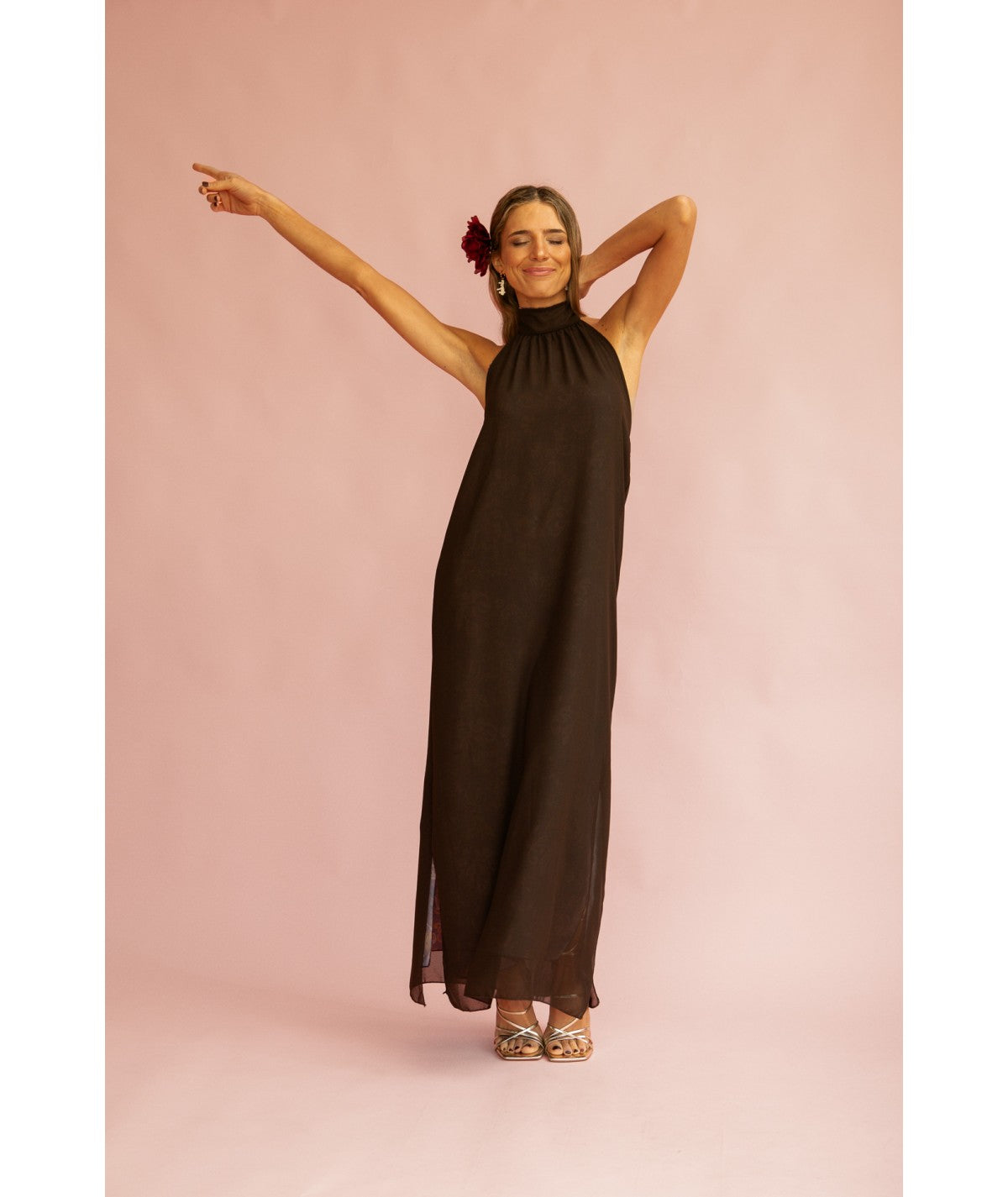 MARIAVI - VESTIDO REVERSIBLE CON LAZO AL CUELLO