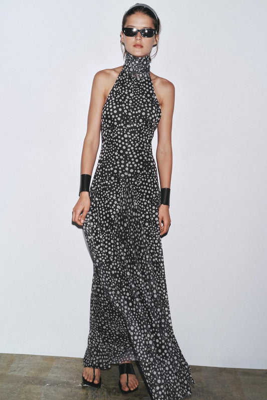 SOLE - VESTIDO LARGO HALTER DE TUL
