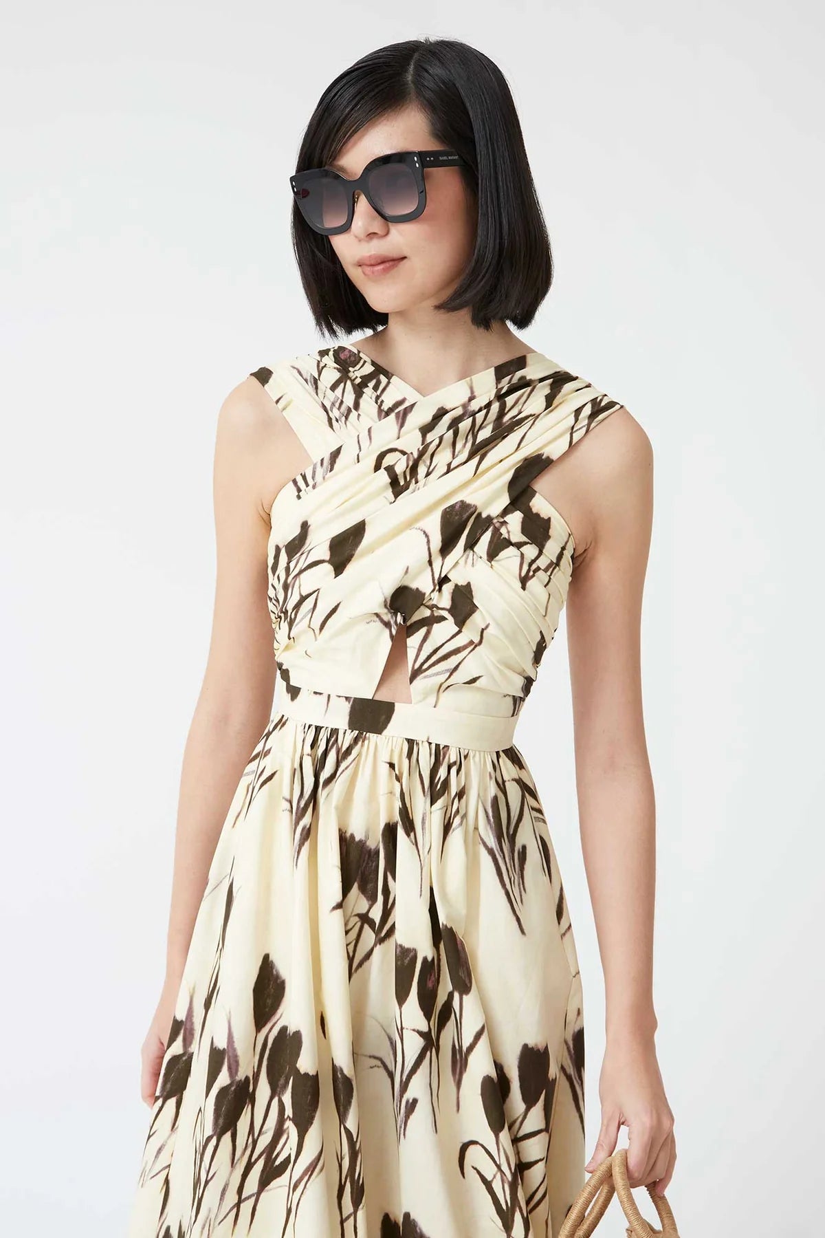 JACOBA - VESTIDO CRUZADO ESTAMPADO MIDI