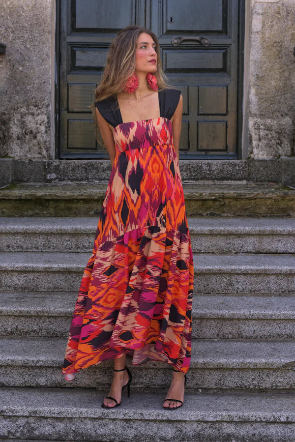 DANIELA - VESTIDO LARGO ESTAMPADO