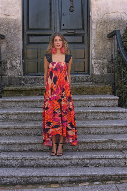 DANIELA - VESTIDO LARGO ESTAMPADO