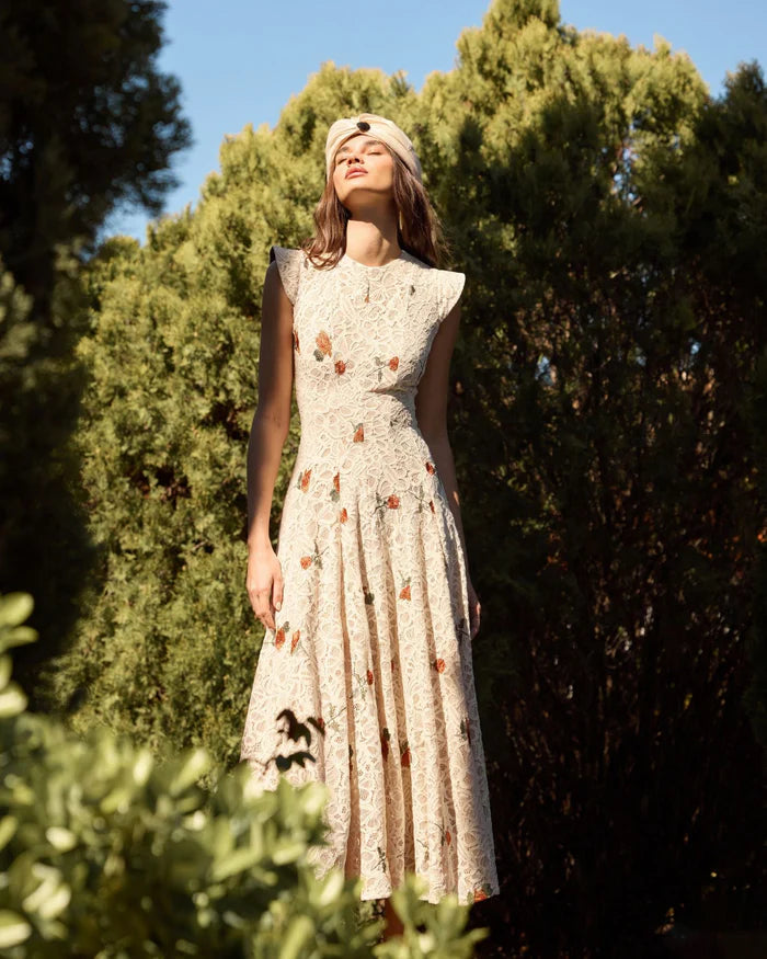 GRACIELA - VESTIDO CON BORDADO FLORAL
