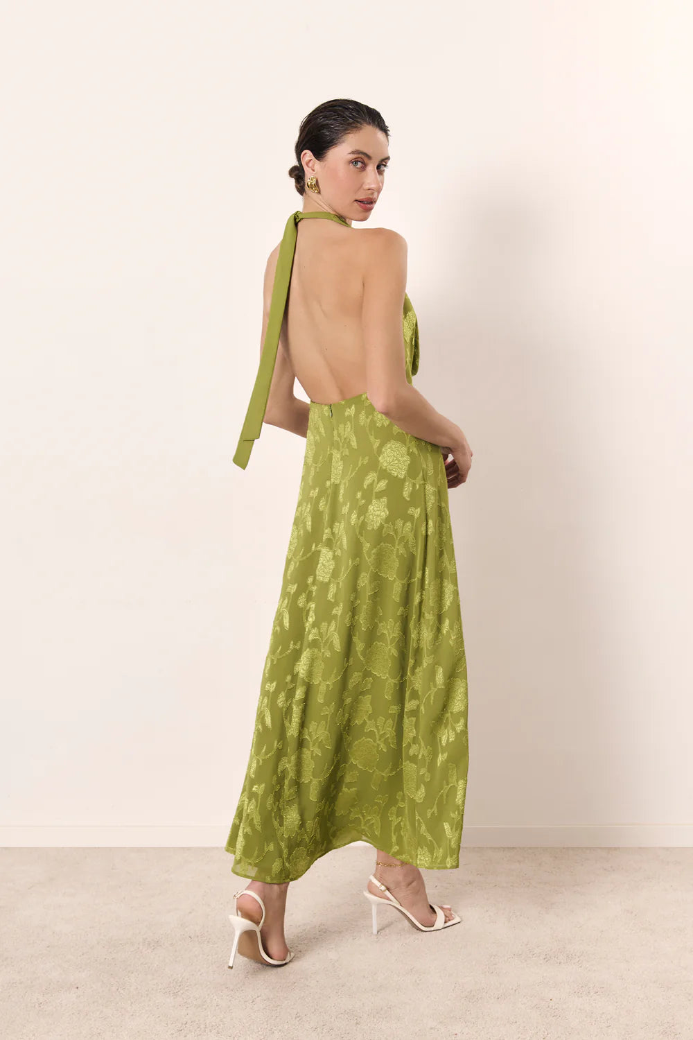 MELINA - VESTIDO HALTER DRAPEADO