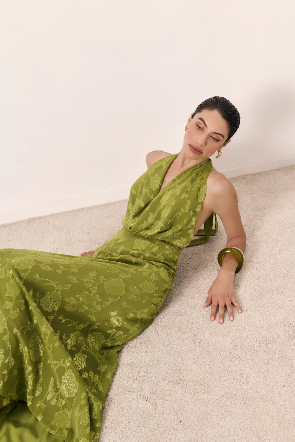 MELINA - VESTIDO HALTER DRAPEADO