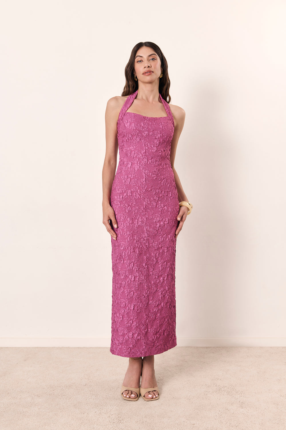 ELISABET - VESTIDO LARGO CON RELIEVE
