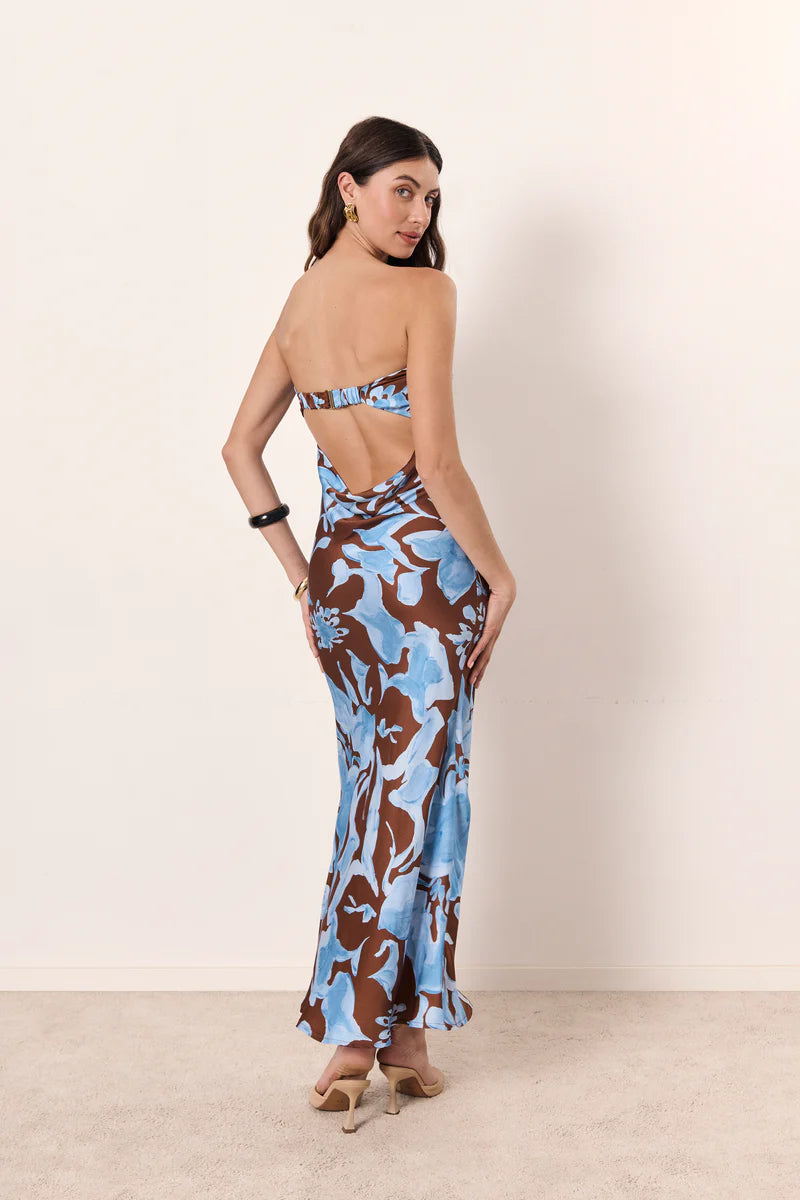 ROSMIRA - VESTIDO MIDI ESTAMPADO CON FOULARD