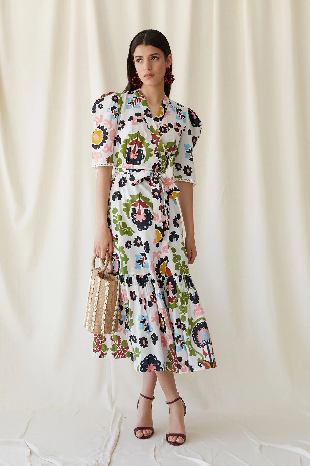 GEMA - VESTIDO MIDI DE ESTAMPADO FLORAL
