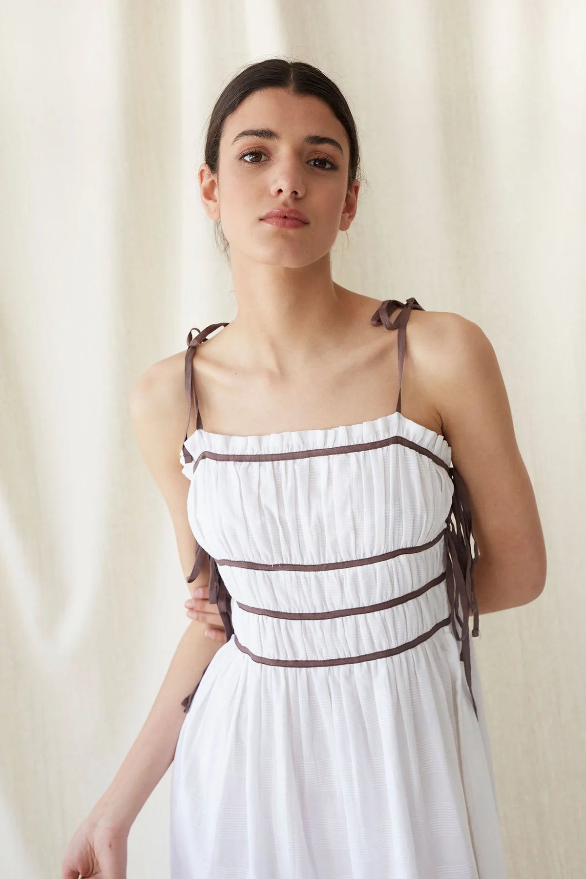 EDUBIGES - VESTIDO LARGO CON LAZOS AJUSTABLES