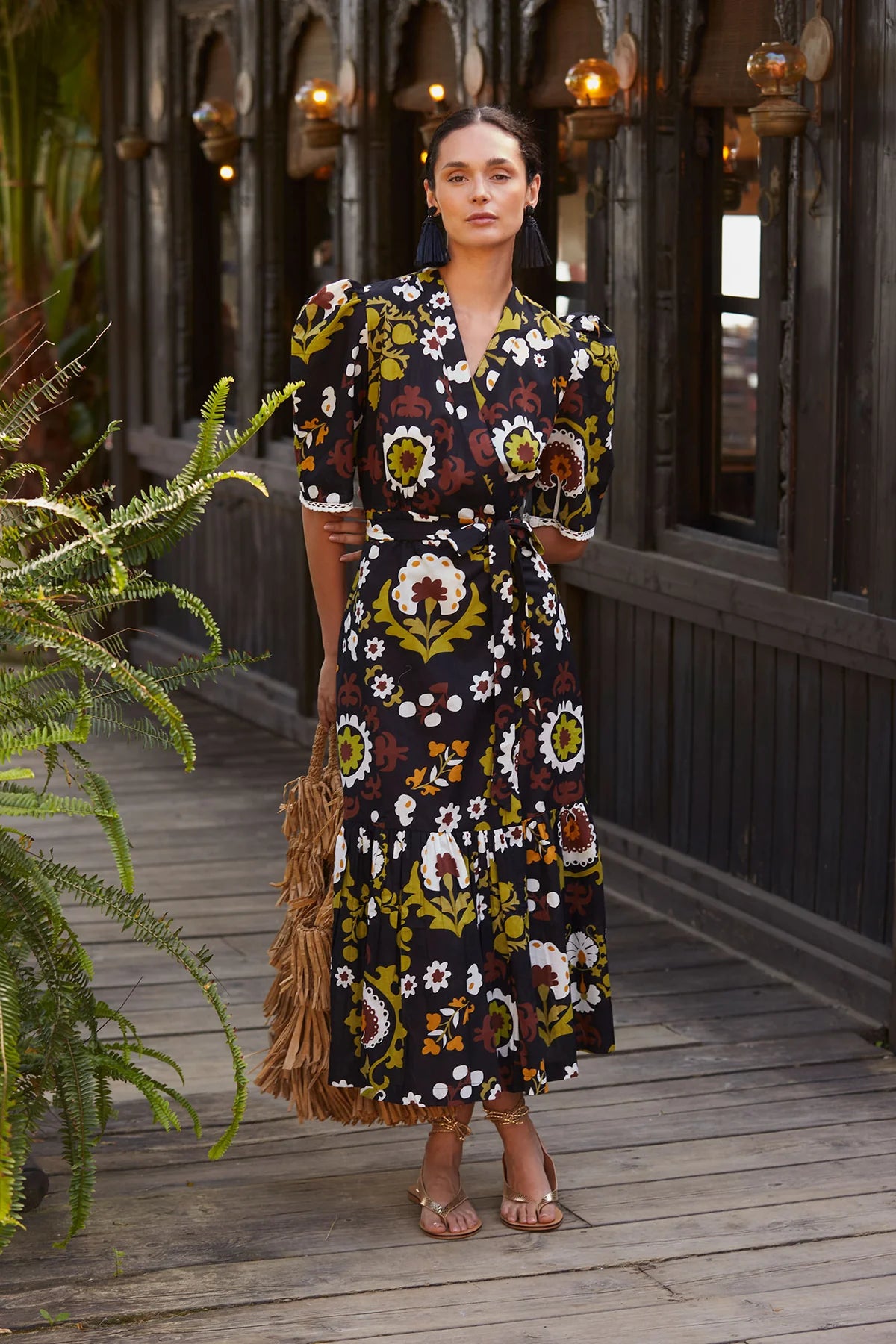 GEMA - VESTIDO MIDI DE ESTAMPADO FLORAL