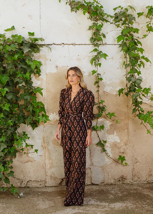 EUFRASIA - CONJUNTO ESTAMPADO DE CHAQUETA Y PANTALÓN
