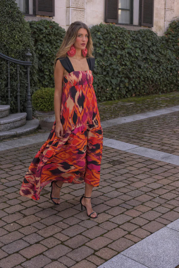 DANIELA - VESTIDO LARGO ESTAMPADO