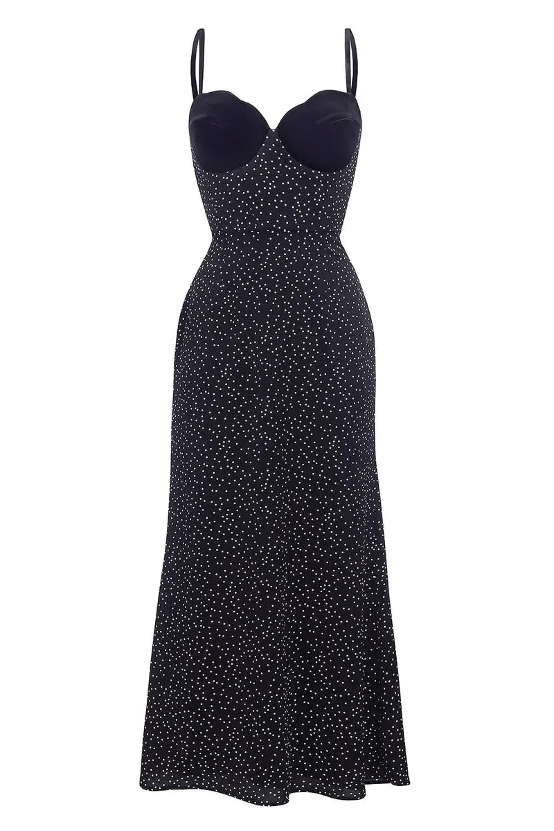 MARI - VESTIDO MIDI NEGRO