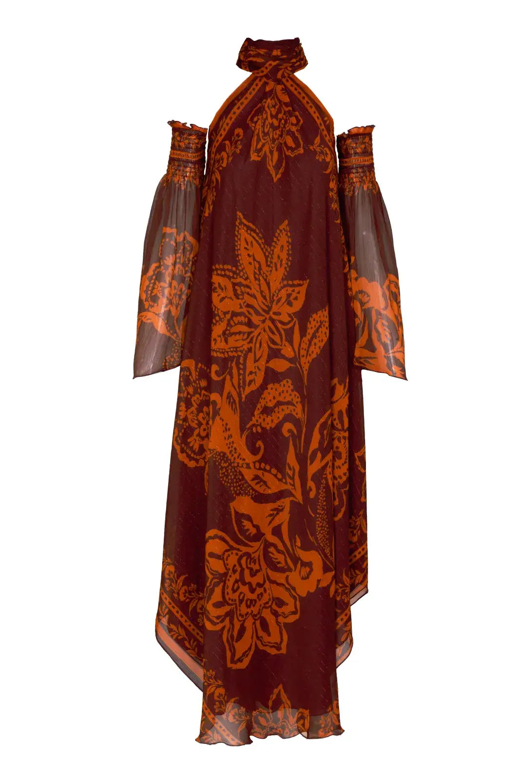 KEYLA - VESTIDO MIDI CON CUELLO HALTER
