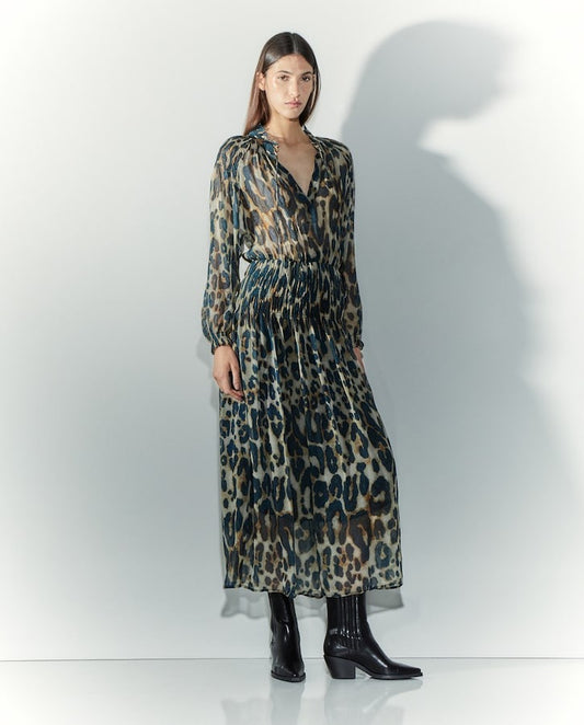 LILIA - VESTIDO MANGA LARGA ESTAMPADO