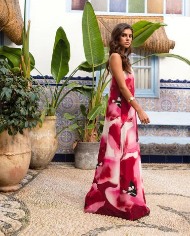 NAZARIA - VESTIDO LARGO ESTAMPADO FLORAL