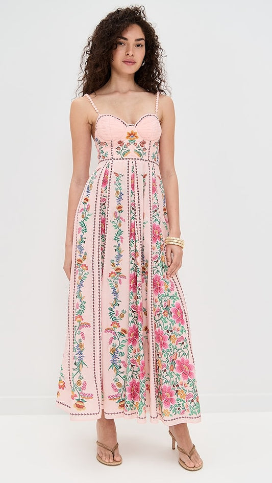 SORAYA - VESTIDO MIDI BORDADO DE TIRANTES