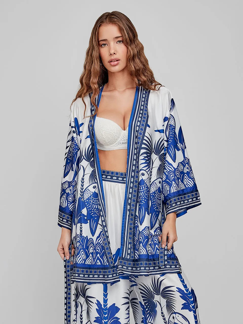 PAMELA - CONJUNTO DE KIMONO Y PANTALÓN