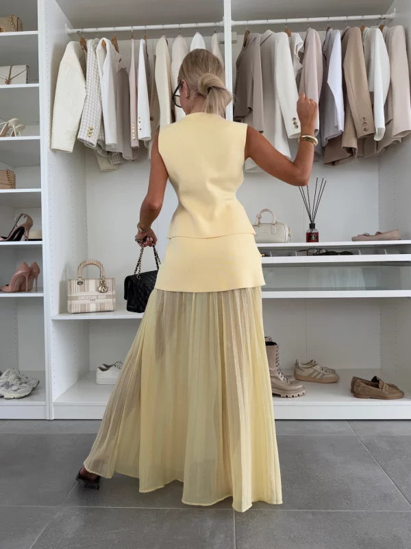 FEDERICA - CONJUNTO CHALECO Y FALDA