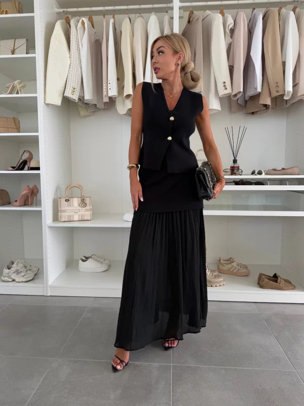 FEDERICA - CONJUNTO CHALECO Y FALDA