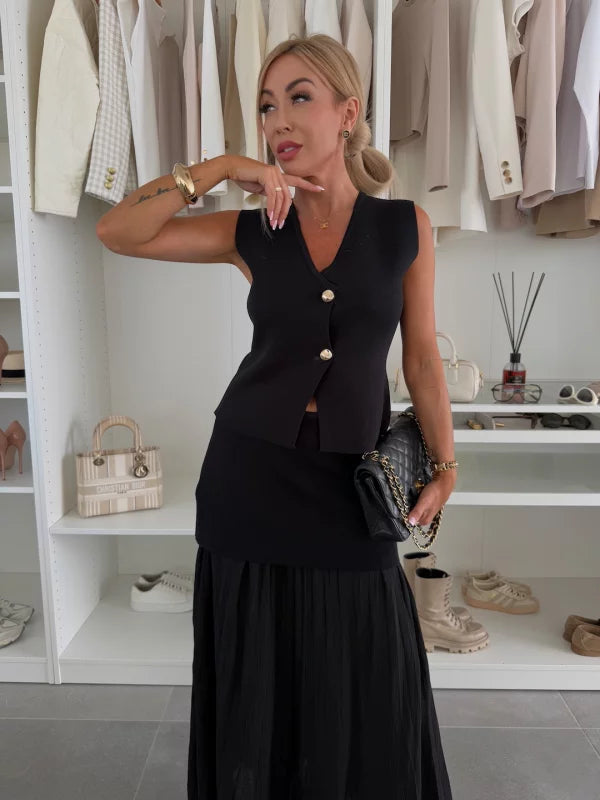 FEDERICA - CONJUNTO CHALECO Y FALDA