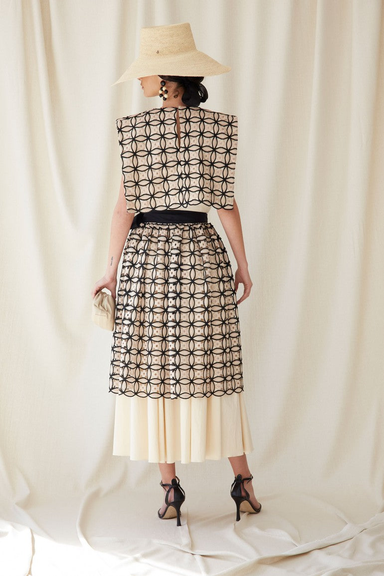 BONET - CONJUNTO TOP Y FALDA