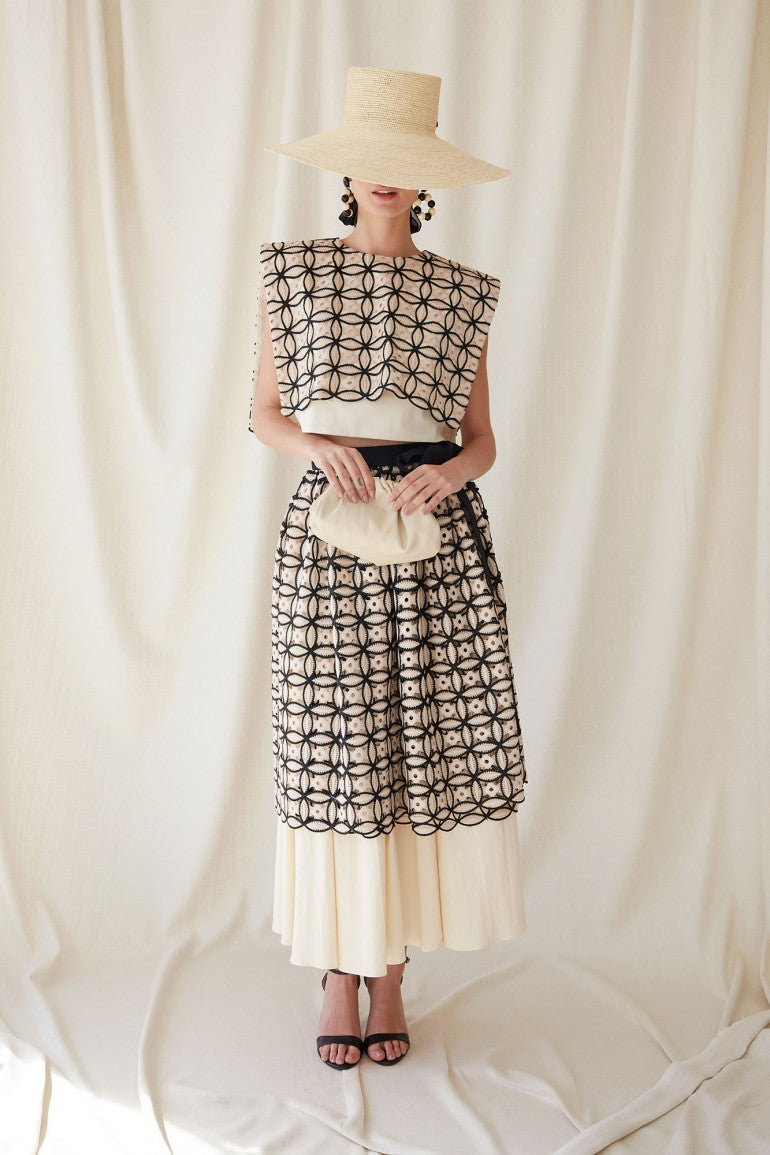 BONET - CONJUNTO TOP Y FALDA