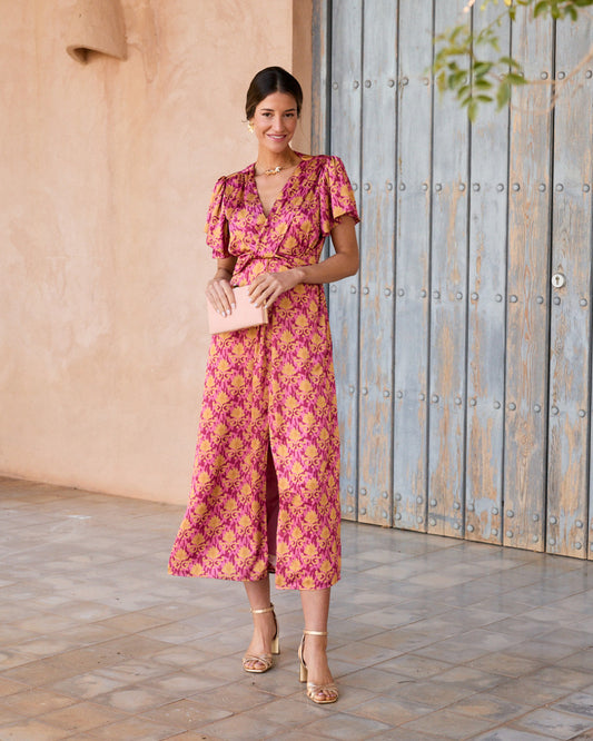 BERENICE - VESTIDO MIDI CON ESTAMPADO