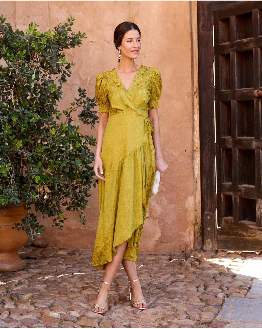 CORAL - VESTIDO CON ESCOTE EN V