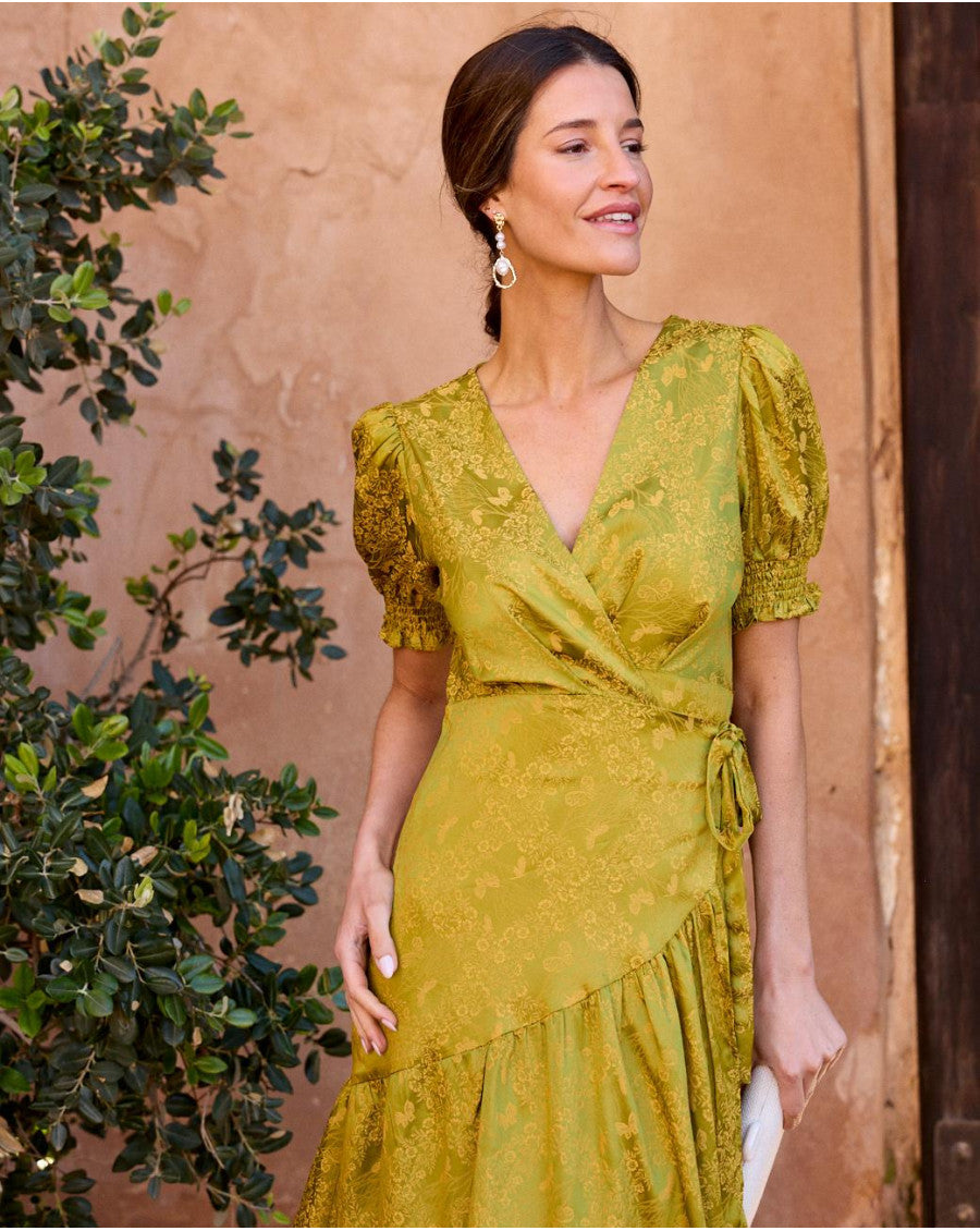 CORAL - VESTIDO CON ESCOTE EN V