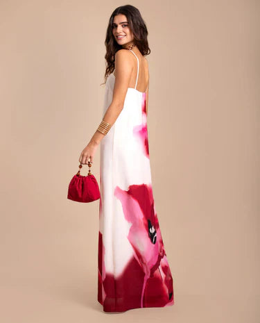 NAZARIA - VESTIDO LARGO ESTAMPADO FLORAL