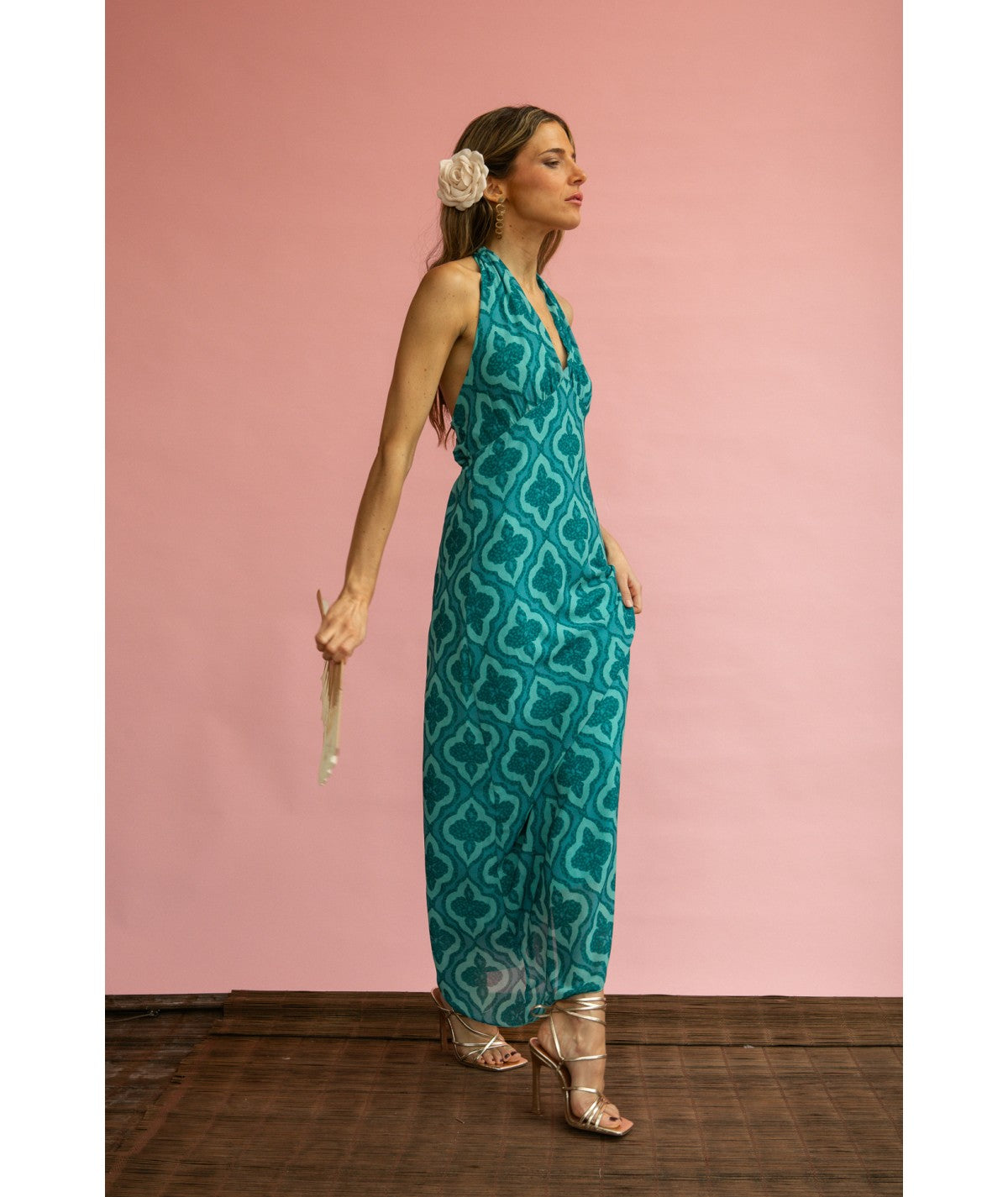 CALIXTA - VESTIDO HALTER ESTAMPADO