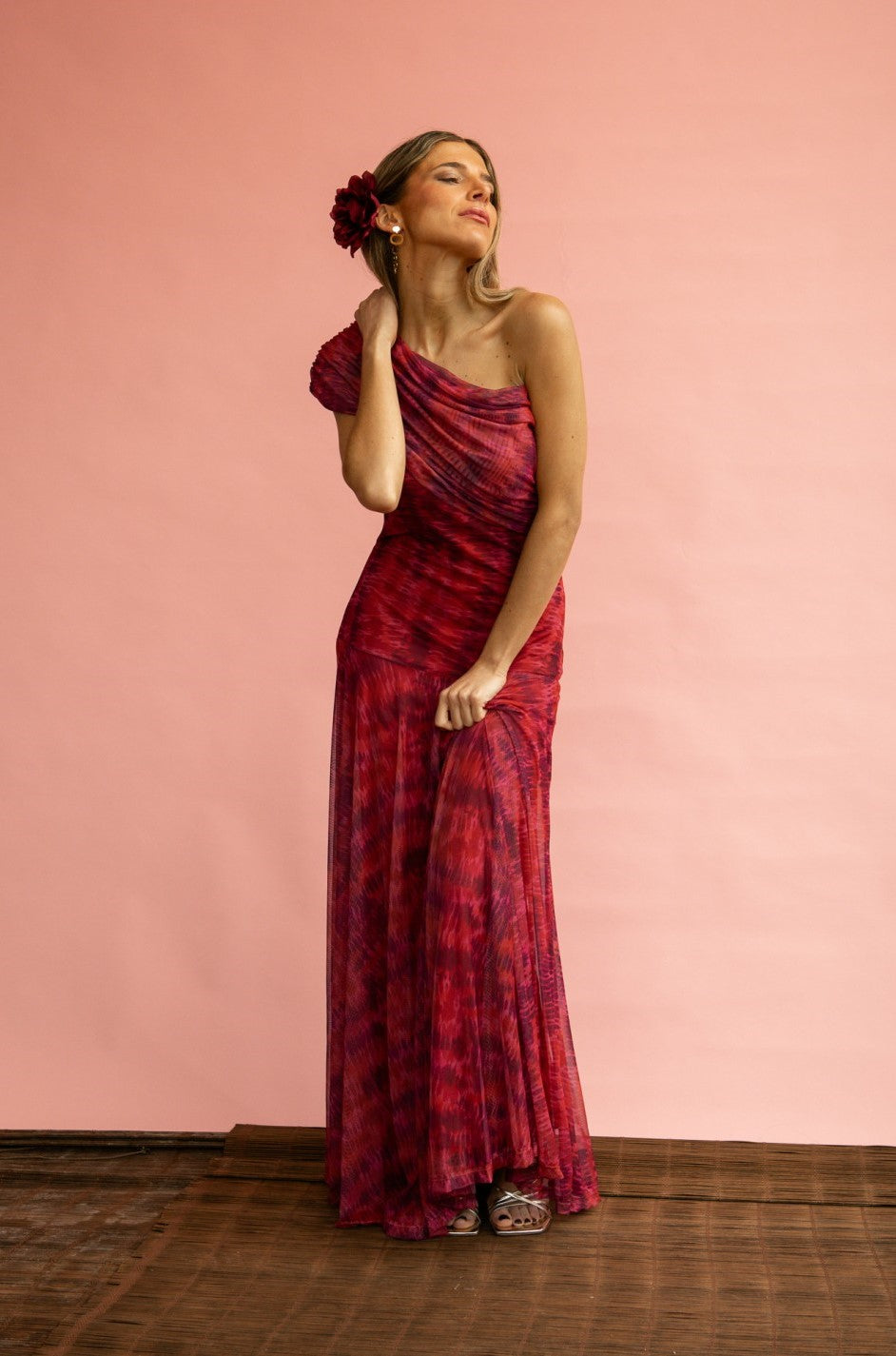 MERLINA - VESTIDO LARGO ESCOTE BARDOT