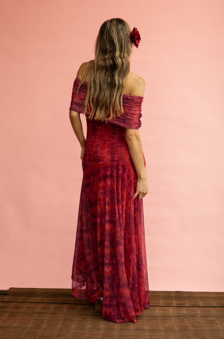 MERLINA - VESTIDO LARGO ESCOTE BARDOT