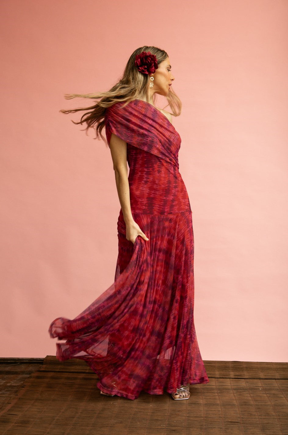 MERLINA - VESTIDO LARGO ESCOTE BARDOT