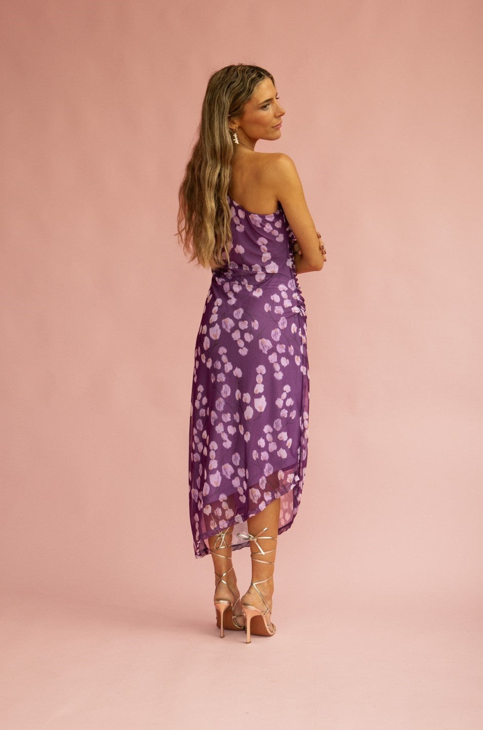 AMARANTA - VESTIDO ASIMÉTRICO ESTAMPADO