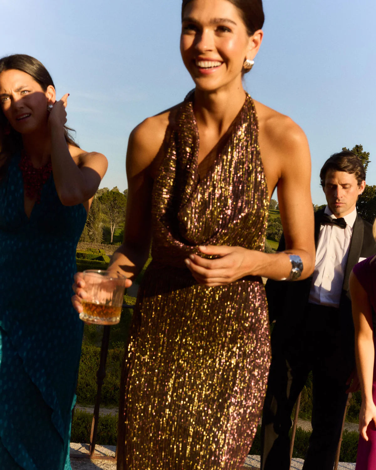 ANUNCIACIÓN - VESTIDO HALTER CON ESPALDA DESCUBIERTA