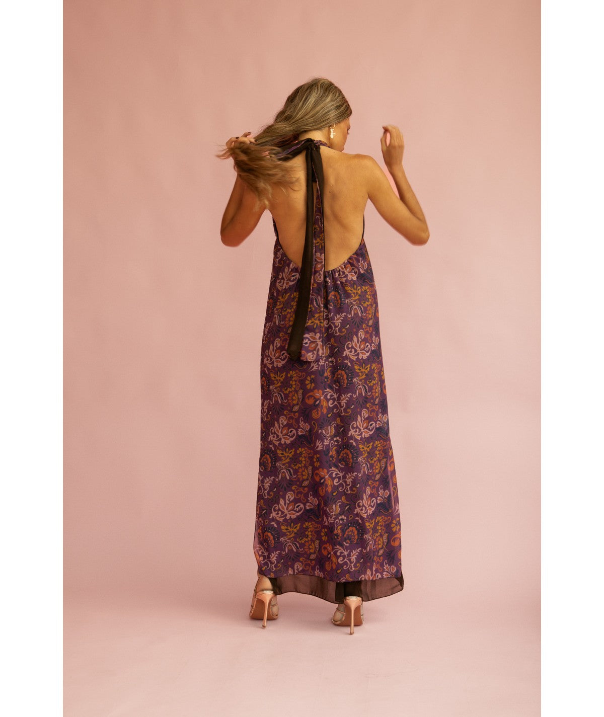 MARIAVI - VESTIDO REVERSIBLE CON LAZO AL CUELLO